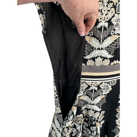 Ettitwa Dress Womens Size‎ 4 Brocade Floral Dark Romantic Floral Whimsigoth - Picture 10 of 13